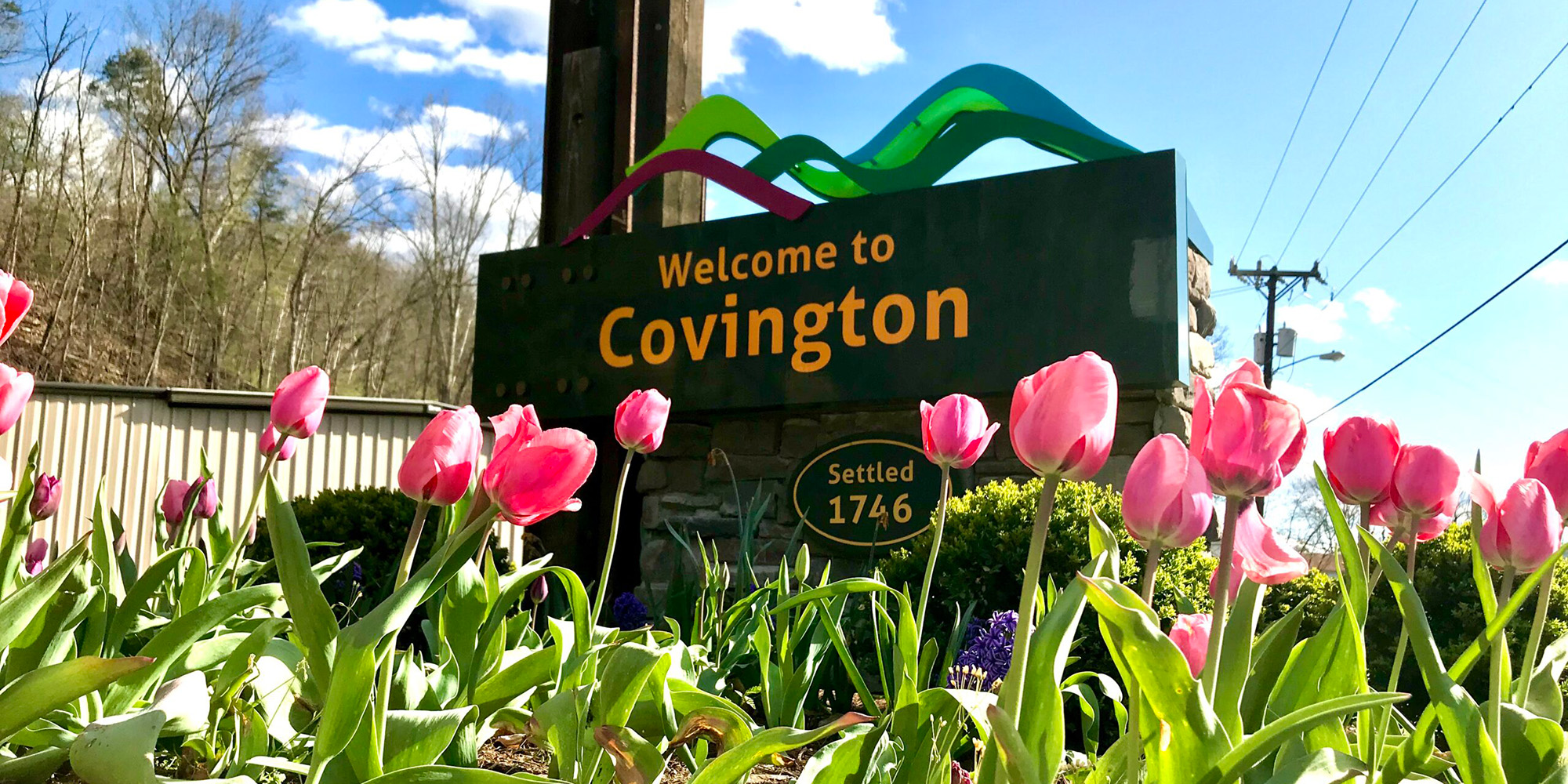 Spring with flowers.